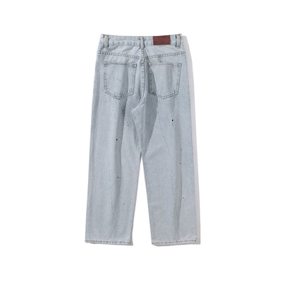 OEM Hand Painted Graffiti Unisex Straight Leg Jeans Oversize Hip Hop Pants