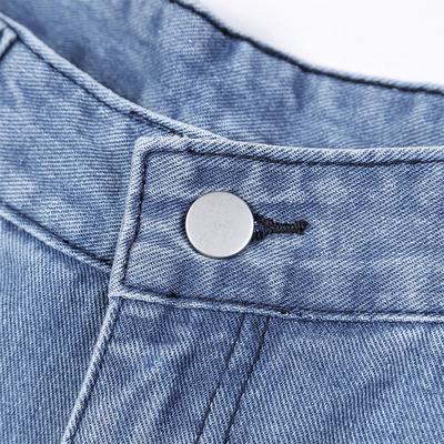 Autumn High Waisted Blue Wide Leg Jeans For Women